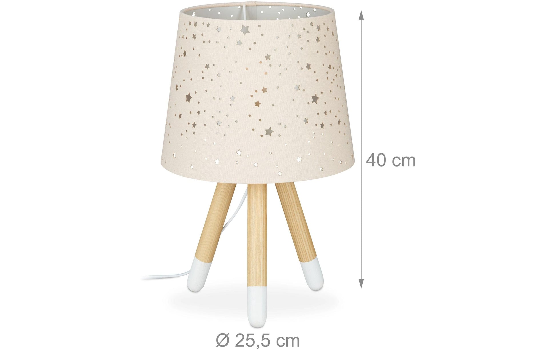 Relaxdays Tischleuchte – E14, 40 W, 40 cm – Hellbraun
