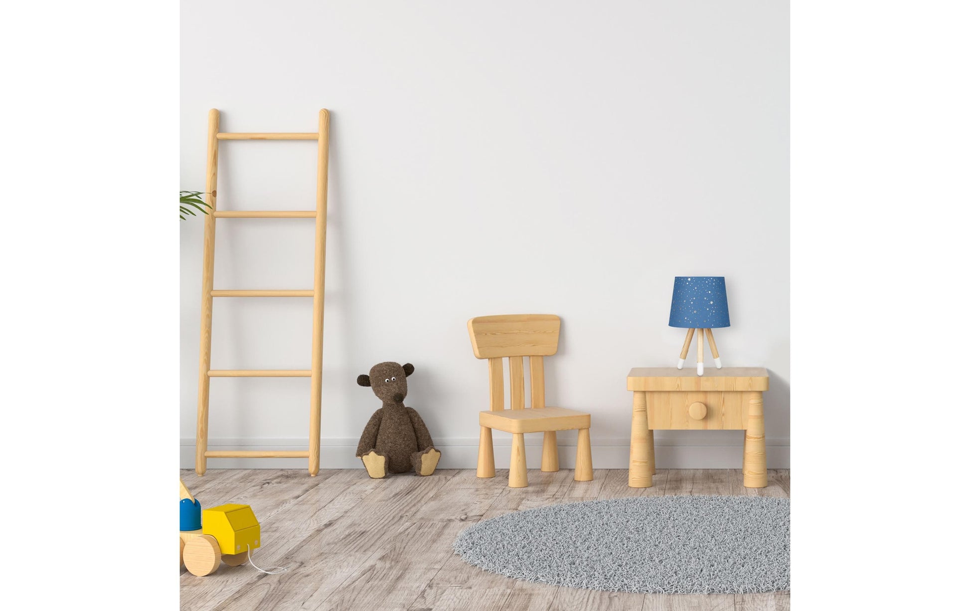 Relaxdays Tischleuchte Sterne – E14, max. 40 W, 40 cm – Blau