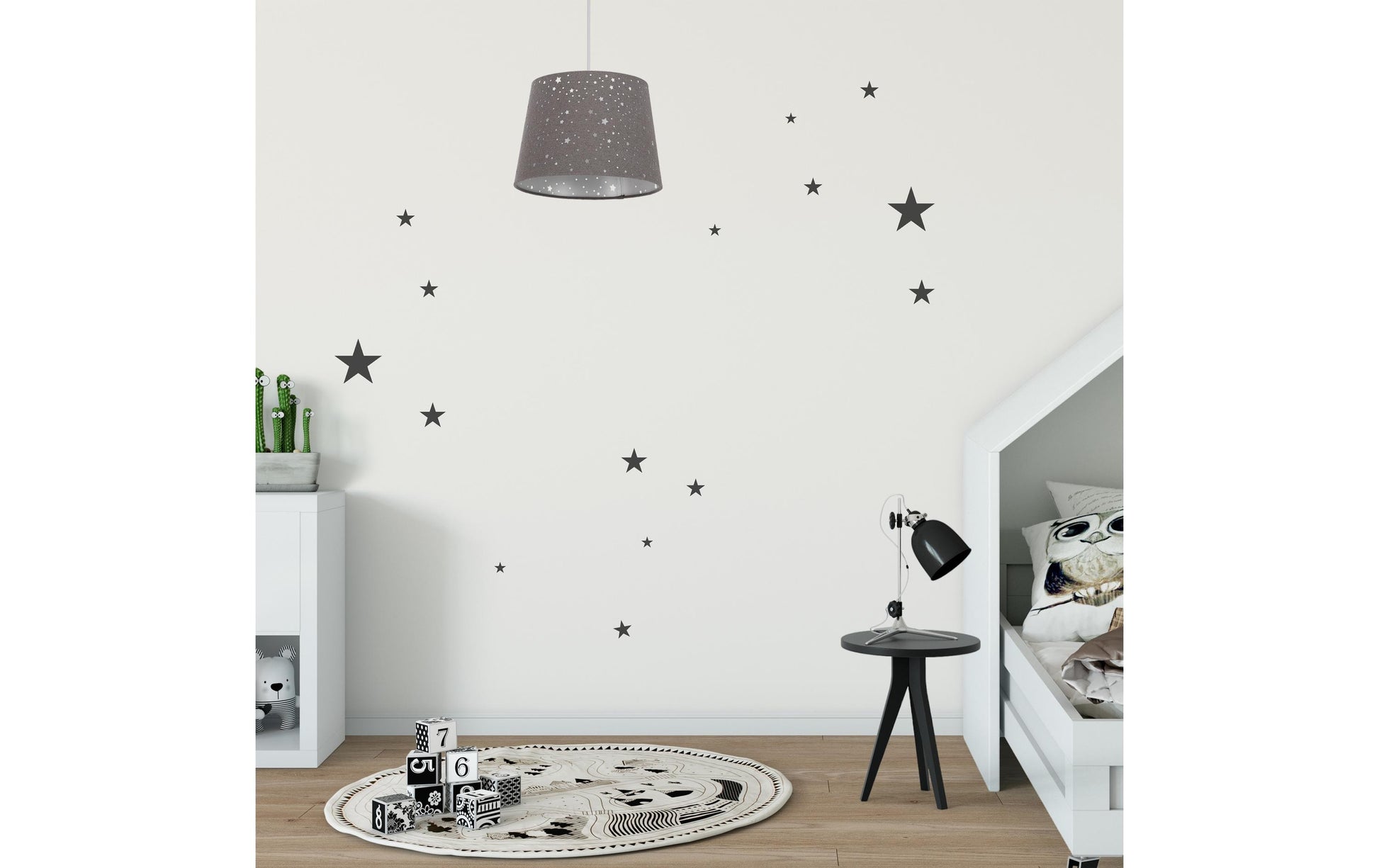 Relaxdays Deckenleuchte – Ø 27 × 122 cm, 60 W, Grau, exkl. E27