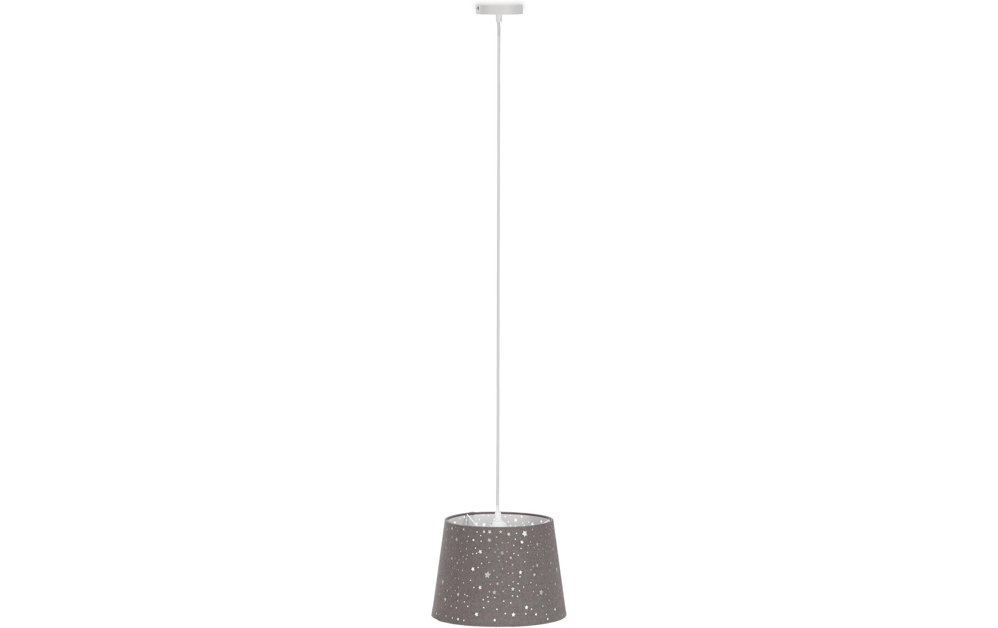 Relaxdays Deckenleuchte – Ø 27 × 122 cm, 60 W, Grau, exkl. E27