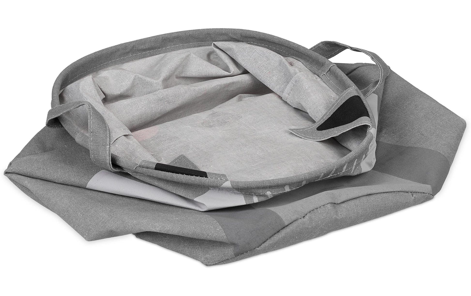Relaxdays Aufbewahrungskorb – Baumwolle – Schwarz/Grau/Pink/Weiss – Ø 350 × 560 mm