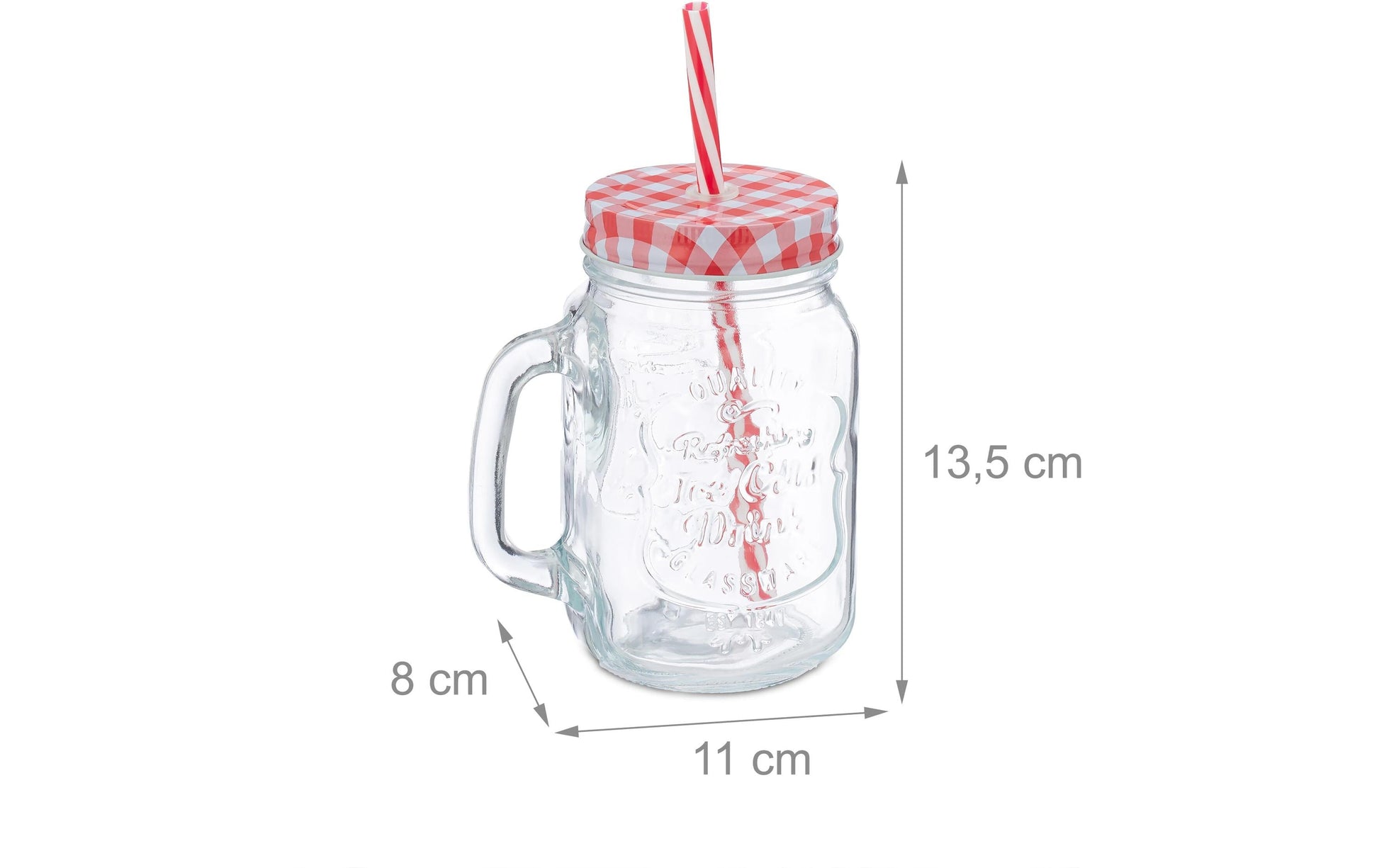 Relaxdays Trinkglas – 12er Set, 500 ml, 11 × 8 × 13,5 cm, Glas, Mehrfarbig, spülmaschinenfest
