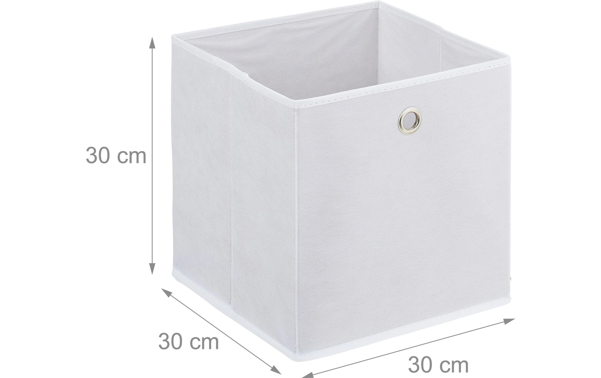 Relaxdays Aufbewahrungsbox – Karton – Weiss – mit Katzenmotiv – 300 × 300 × 300 mm – 4-teiliges Set