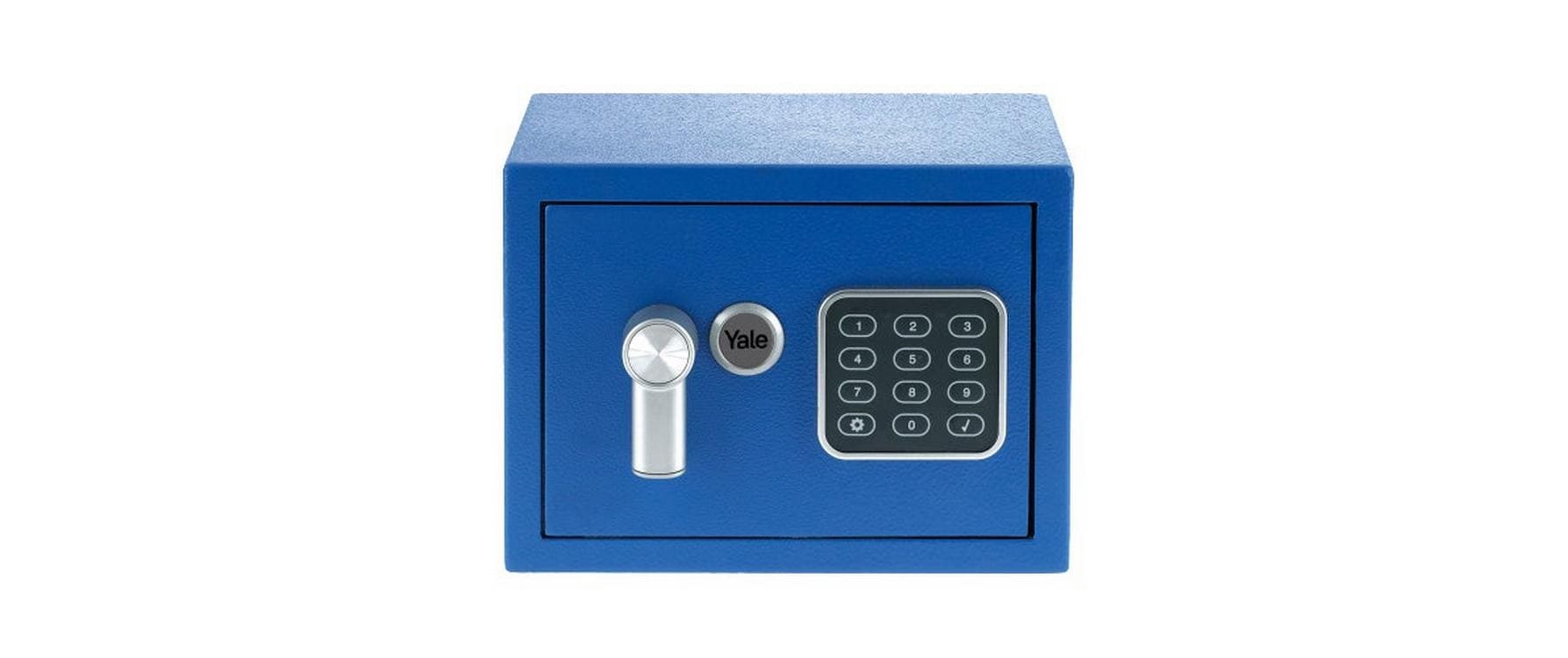 Yale Möbeltresor – mit Zahlenschloss, Stahl, Blau, 230 × 170 × 170 mm