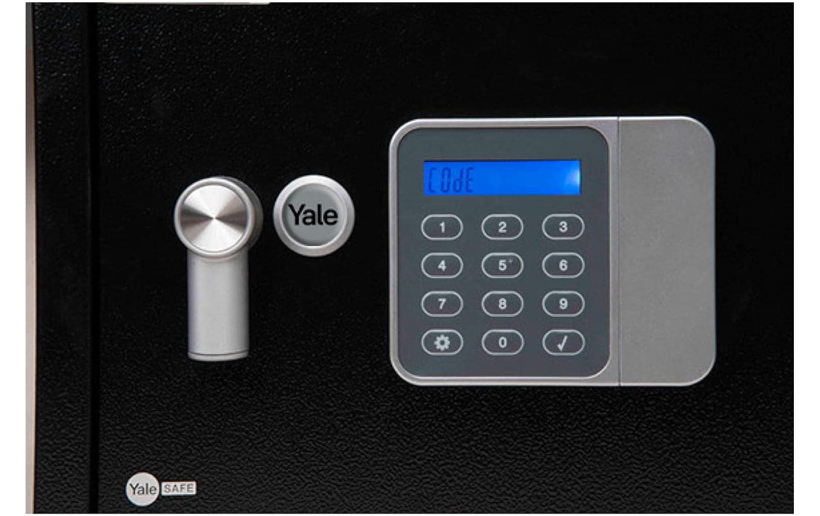 Yale Möbeltresor – mit Zahlenschloss, Stahl, schwarz, 350 × 250 × 250 mm