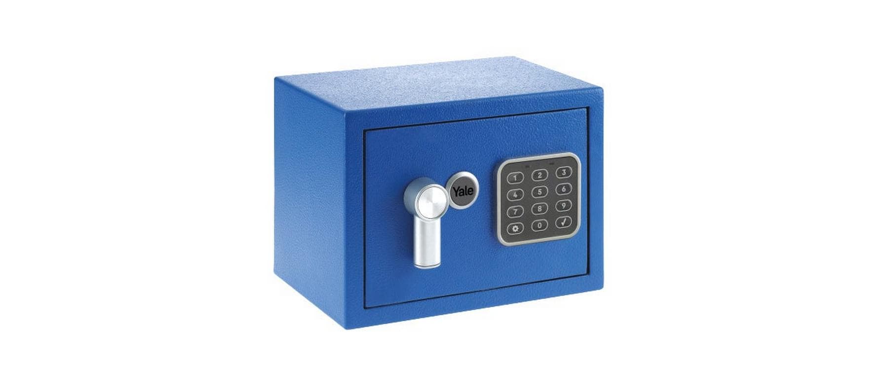 Yale Möbeltresor – mit Zahlenschloss, Stahl, Blau, 230 × 170 × 170 mm