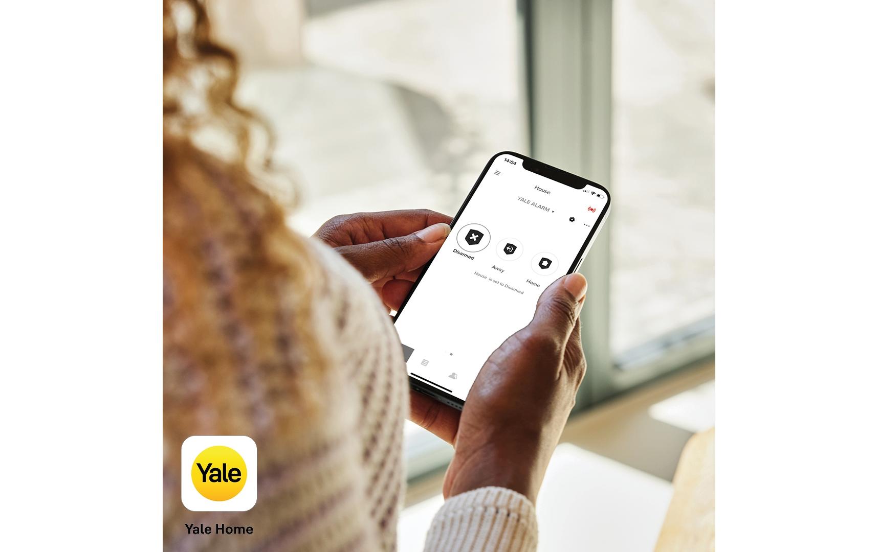 Yale AL-SDC-1A-W – Tür-/Fensterkontakt, Funk, CR123A-Batterie – Weiss, für Yale Smart Alarm