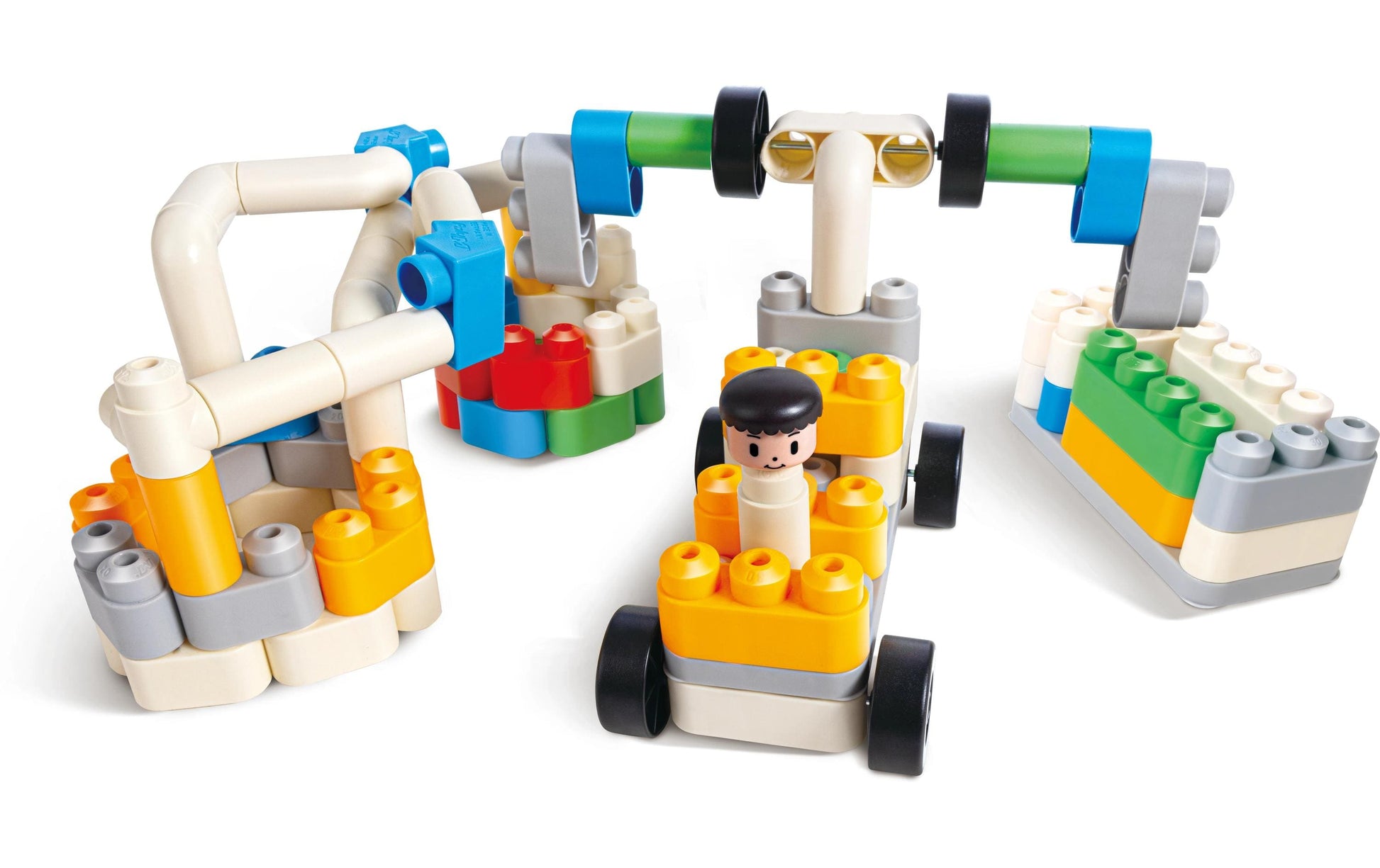 Hape Poly-M Müllsortier-LKW – 101-teilig – ab 1,5 J. – Kunststoff