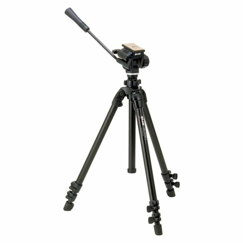 Slik 504QF II Videostativ – 156 cm max, 45 cm min, 3-Sektionen – 3 kg Traglast – Aluminium – Schwarz