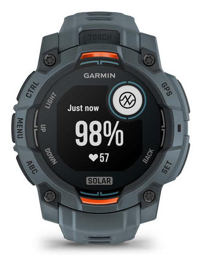 Garmin Instinct 3 Solar – GPS-Smartwatch – 45 mm, NFC, Regen/Dusche, Twilight, Silikonarmband 22 mm