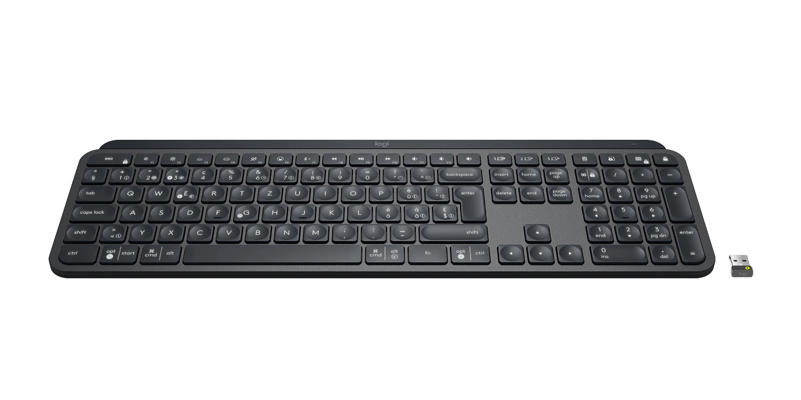 Logitech Kabellose Tastatur (Bluetooth/2,4 GHz), beleuchtet – für Windows, macOS & Android
