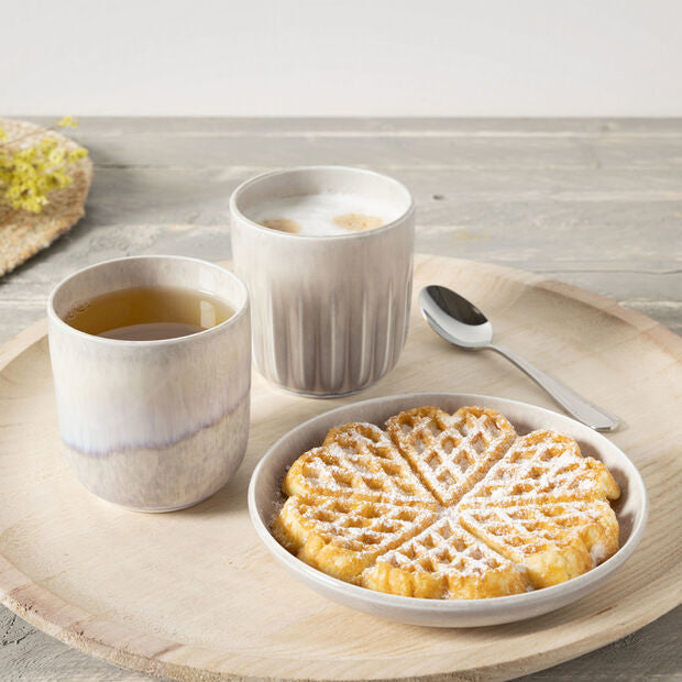 Villeroy & Boch Becher – 0,10 l, Porzellan, beige, Henkel, spülmaschinenfest, mikrowellengeeignet, 2 Stück
