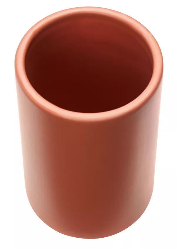 Diaqua Zahnputzbecher Zylo – Keramik, matt, Ø7,2×11 cm, Terracotta