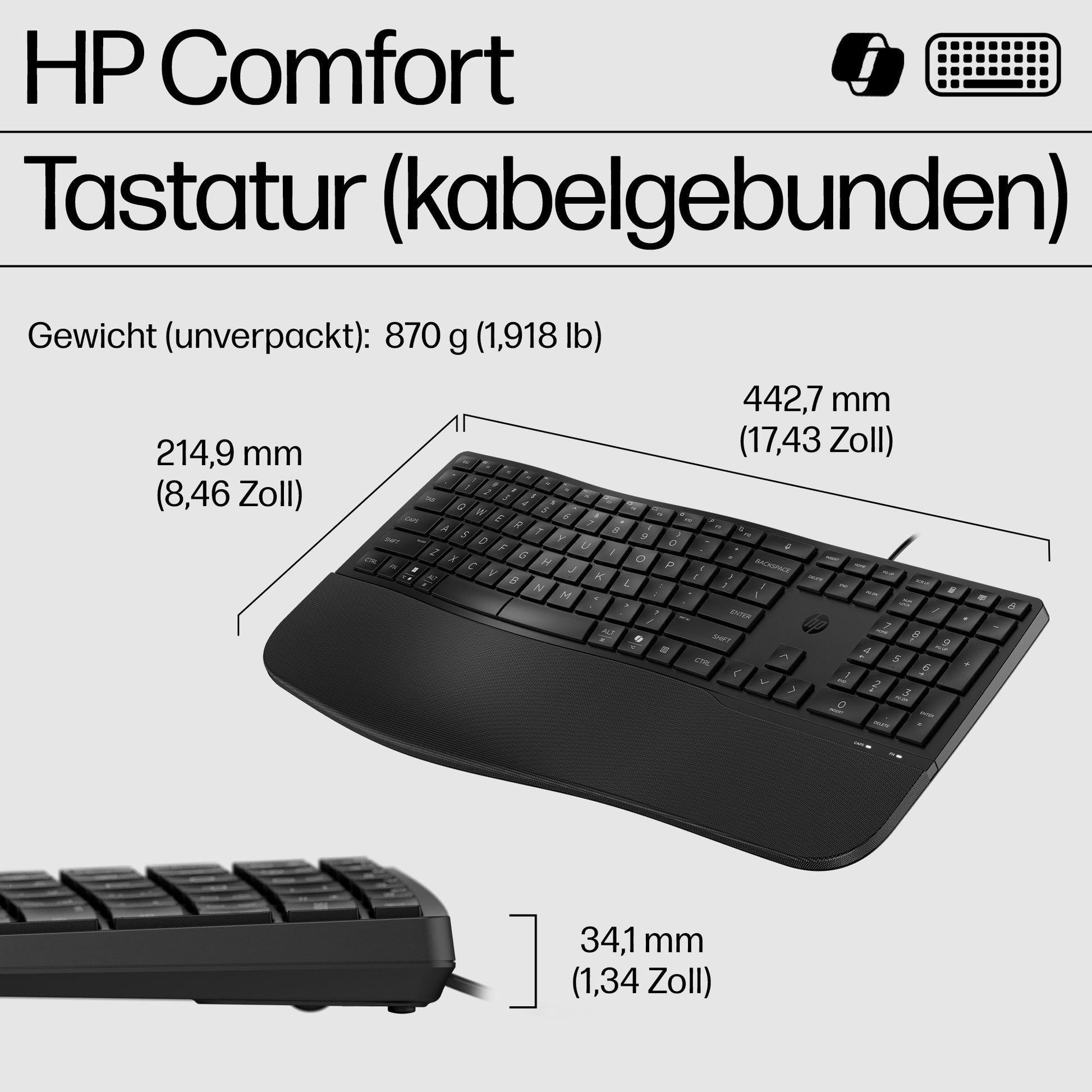 HP 485 CFT WD – Tastatur