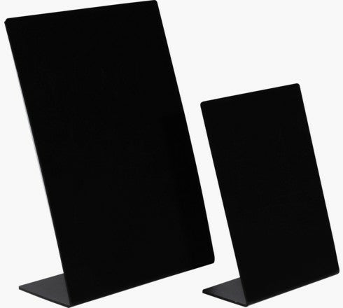 Exacompta Tisch-Namensschild – 105 × 150 × 46 mm – Polystyrol – Schwarz