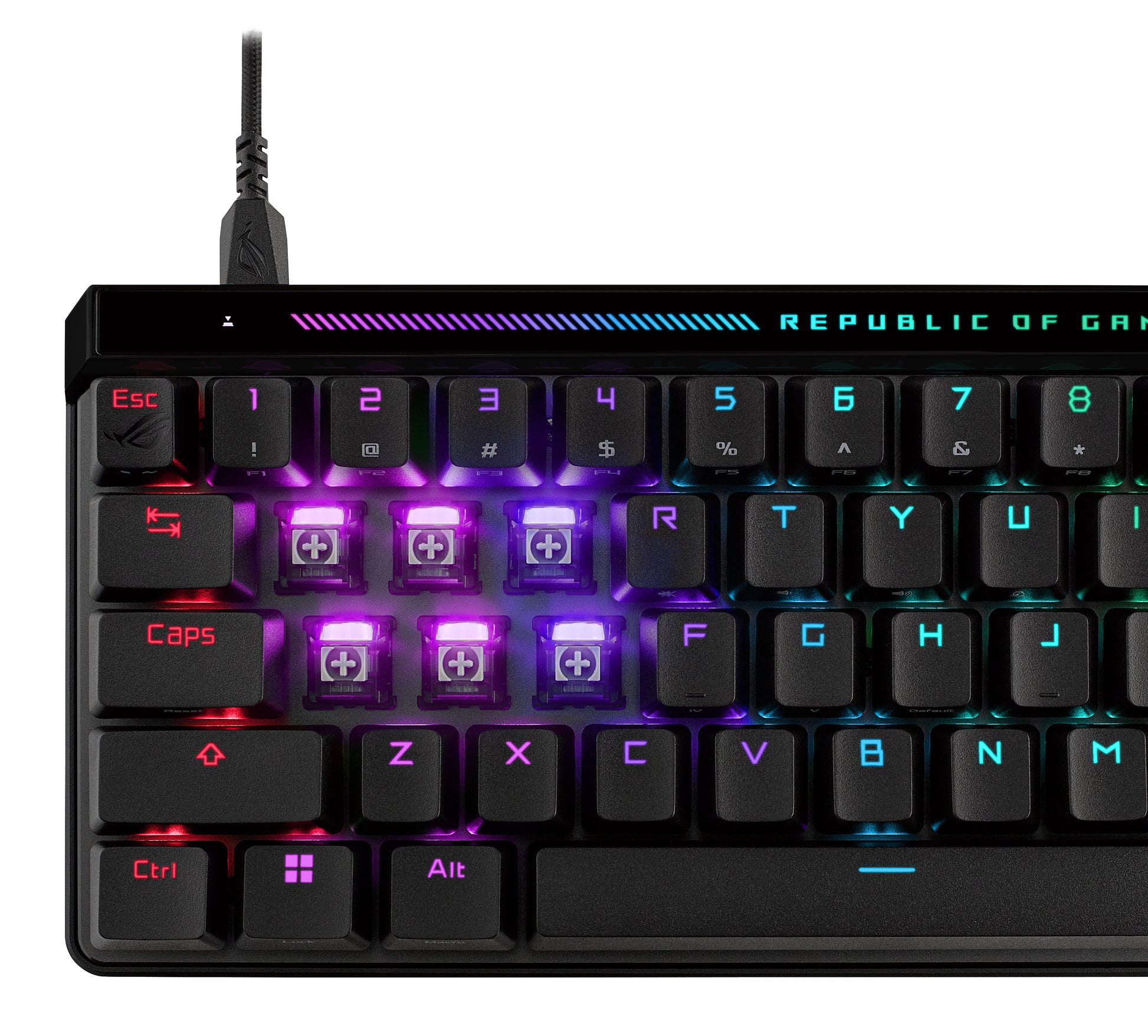 ASUS ROG Falchion Ace HFX – Gaming-Tastatur 65% – ROG HFX Magnetic – USB-C – RGB – Ohne Ziffernblock