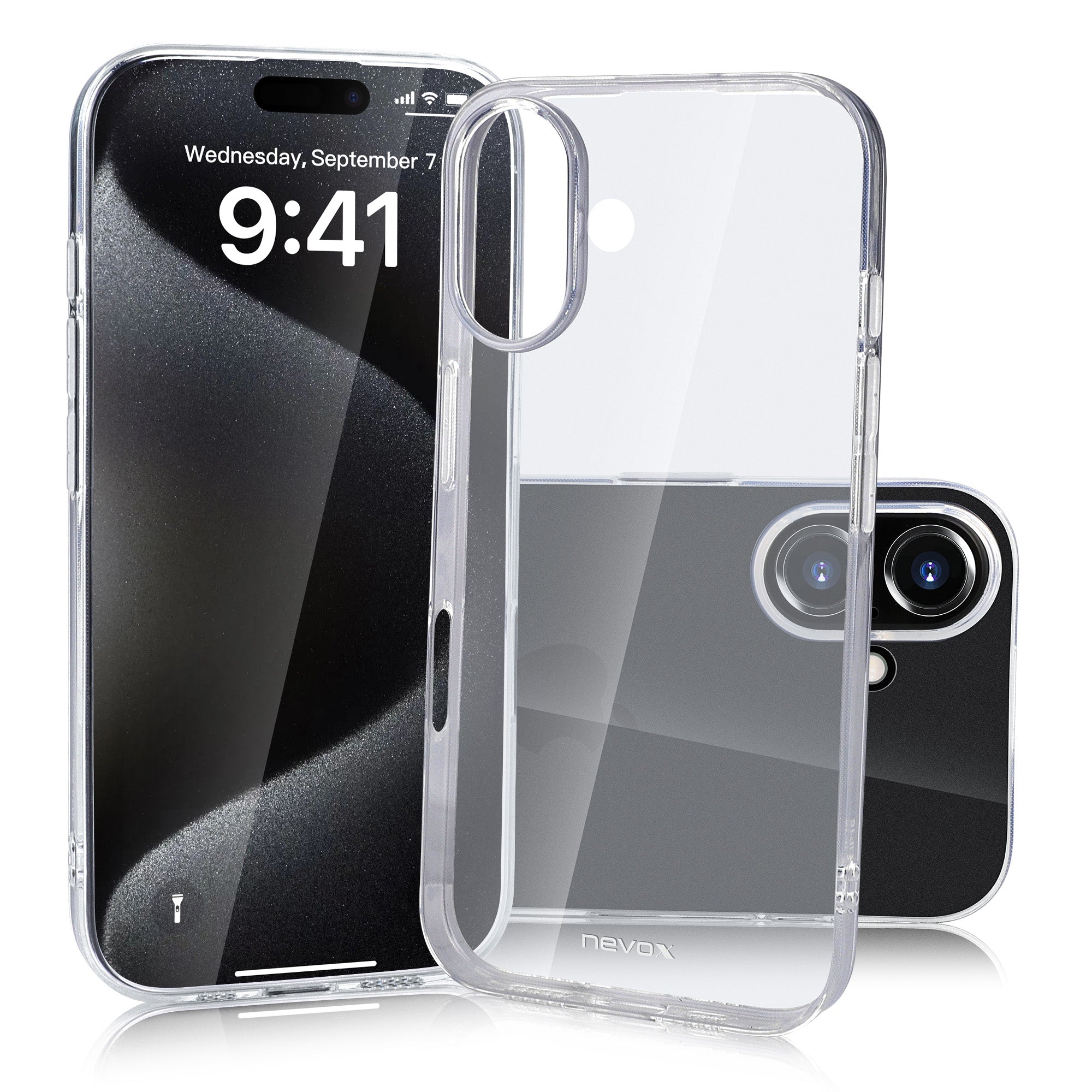 nevox StyleShell Flex Backcover – für Apple iPhone 16 Plus, TPU, Transparent