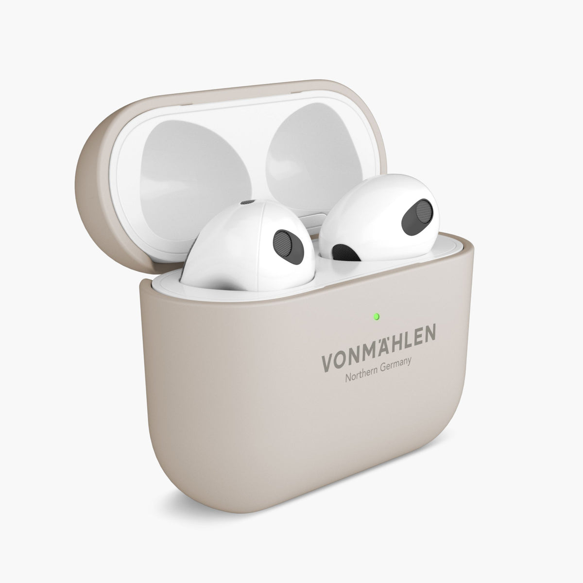 Vonmählen Thin Case – Schutzhülle – für AirPods (4. Generation) – kabelloses Laden – Creme