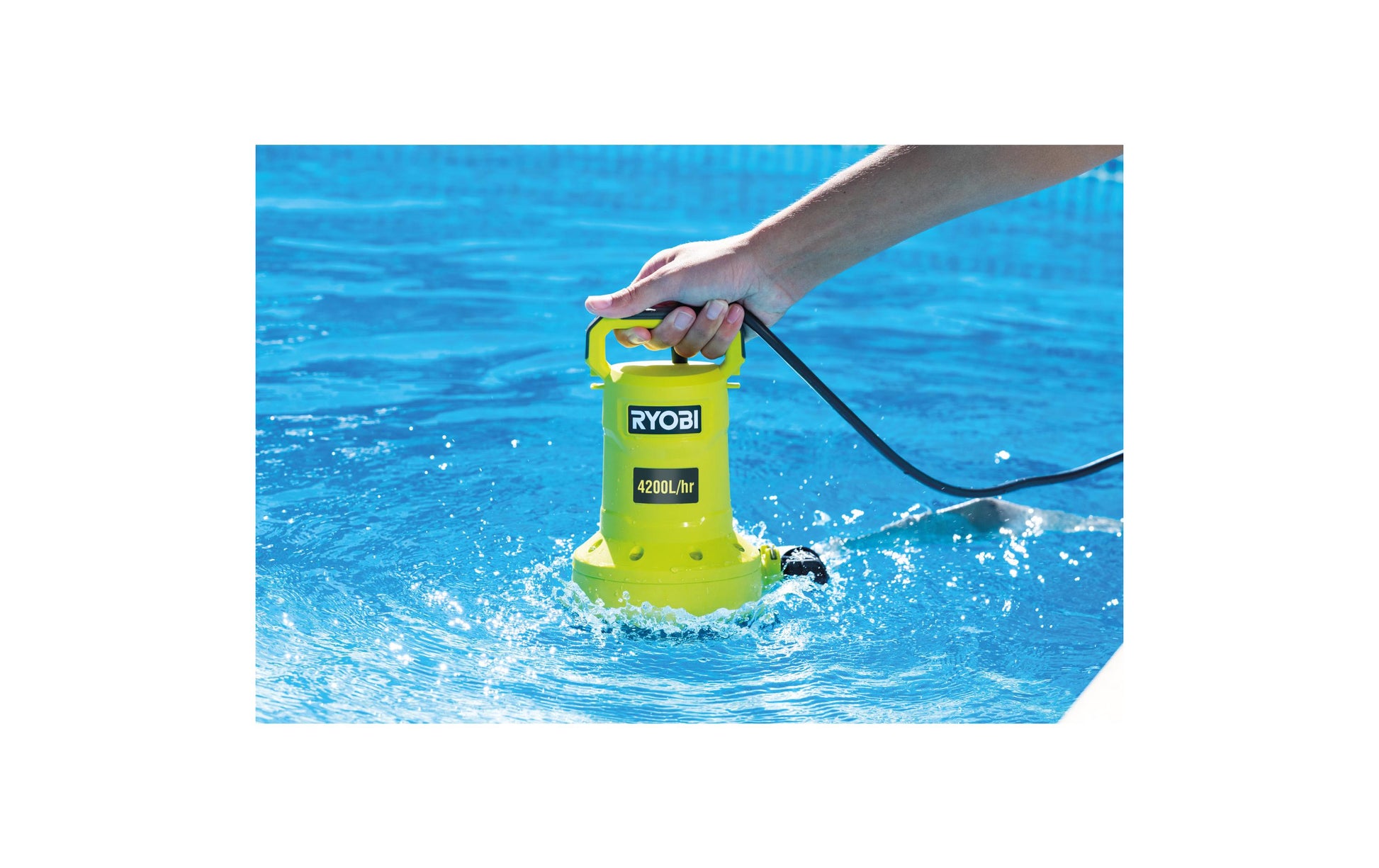 Ryobi RY18SPA-0 Tauchpumpe – 18 V – 4200 l/h – Förderhöhe 8 m – Solo – ONE+
