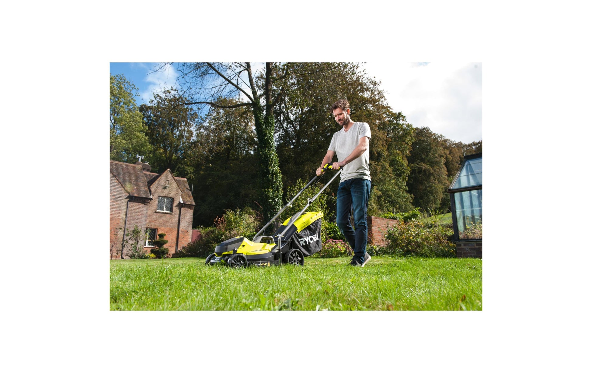 Ryobi RLM18X33B40 Akku-Rasenmäher – 18 V – Schnittbreite 33 cm – 4,0 Ah & Ladegerät – ONE+