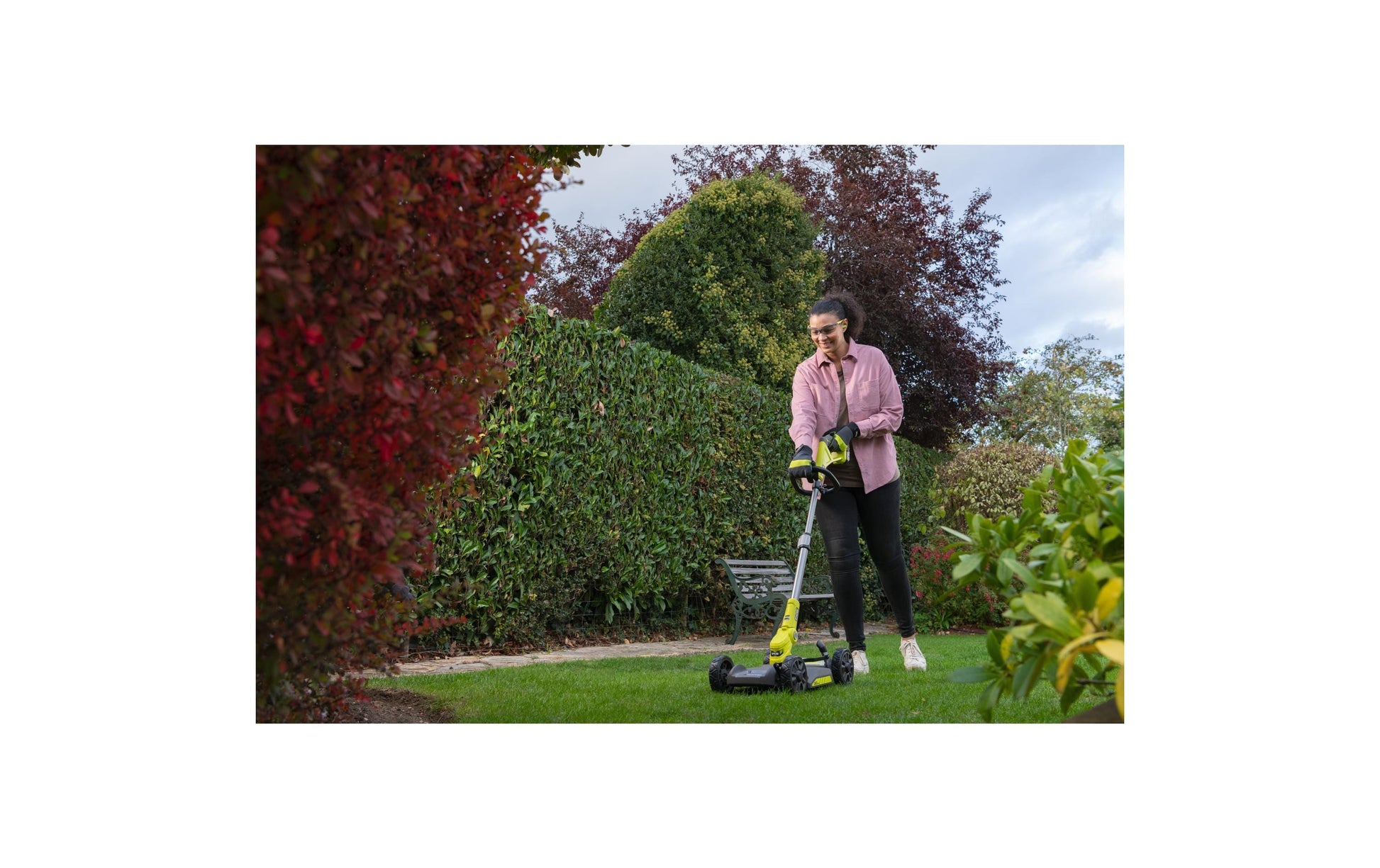 Ryobi RY18LMC30A-0 Akku-Rasenmäher – 18 V – Schnittbreite 30 cm, Schnitthöhe 43–88 mm – Solo – ONE+
