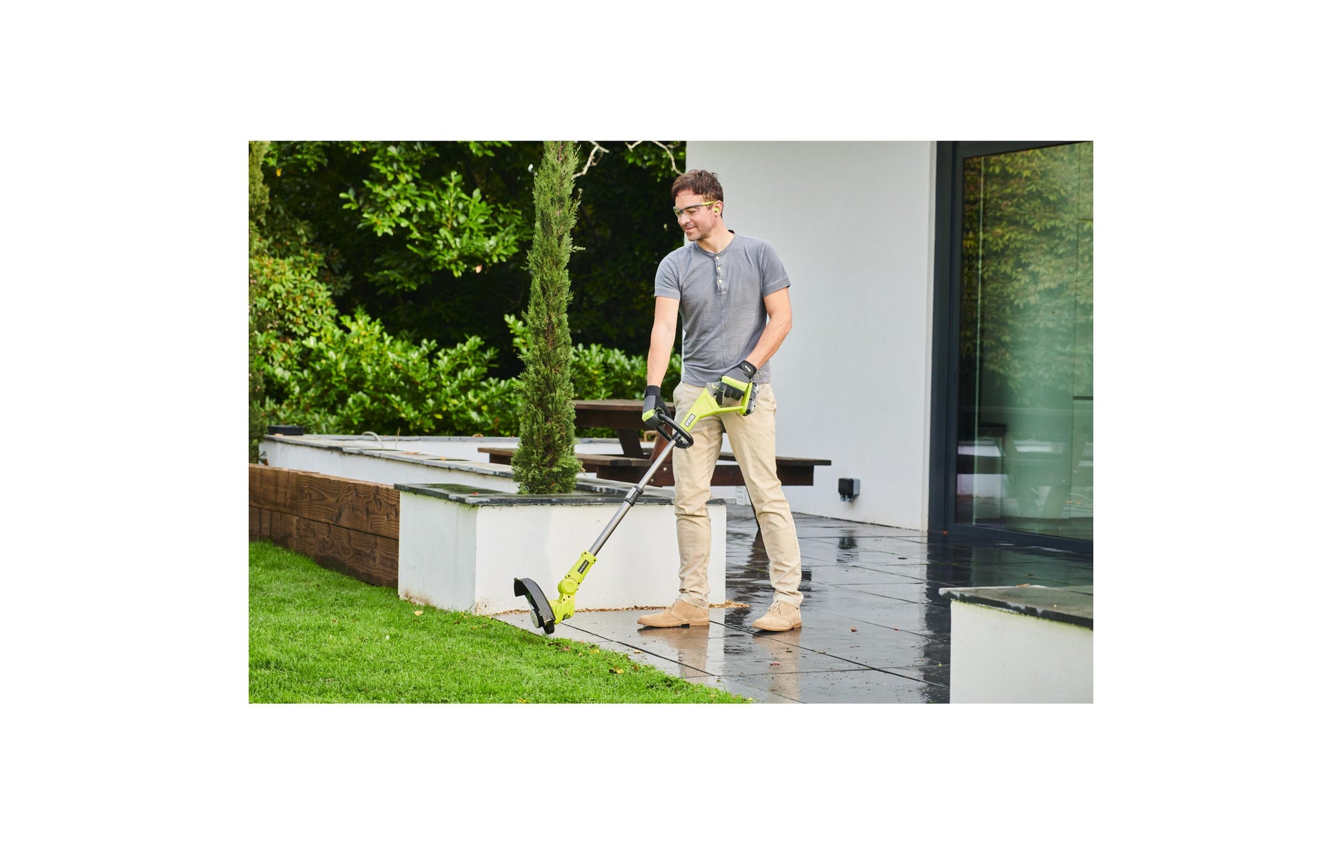 Ryobi RY18LMC30A-0 Akku-Rasenmäher – 18 V – Schnittbreite 30 cm, Schnitthöhe 43–88 mm – Solo – ONE+
