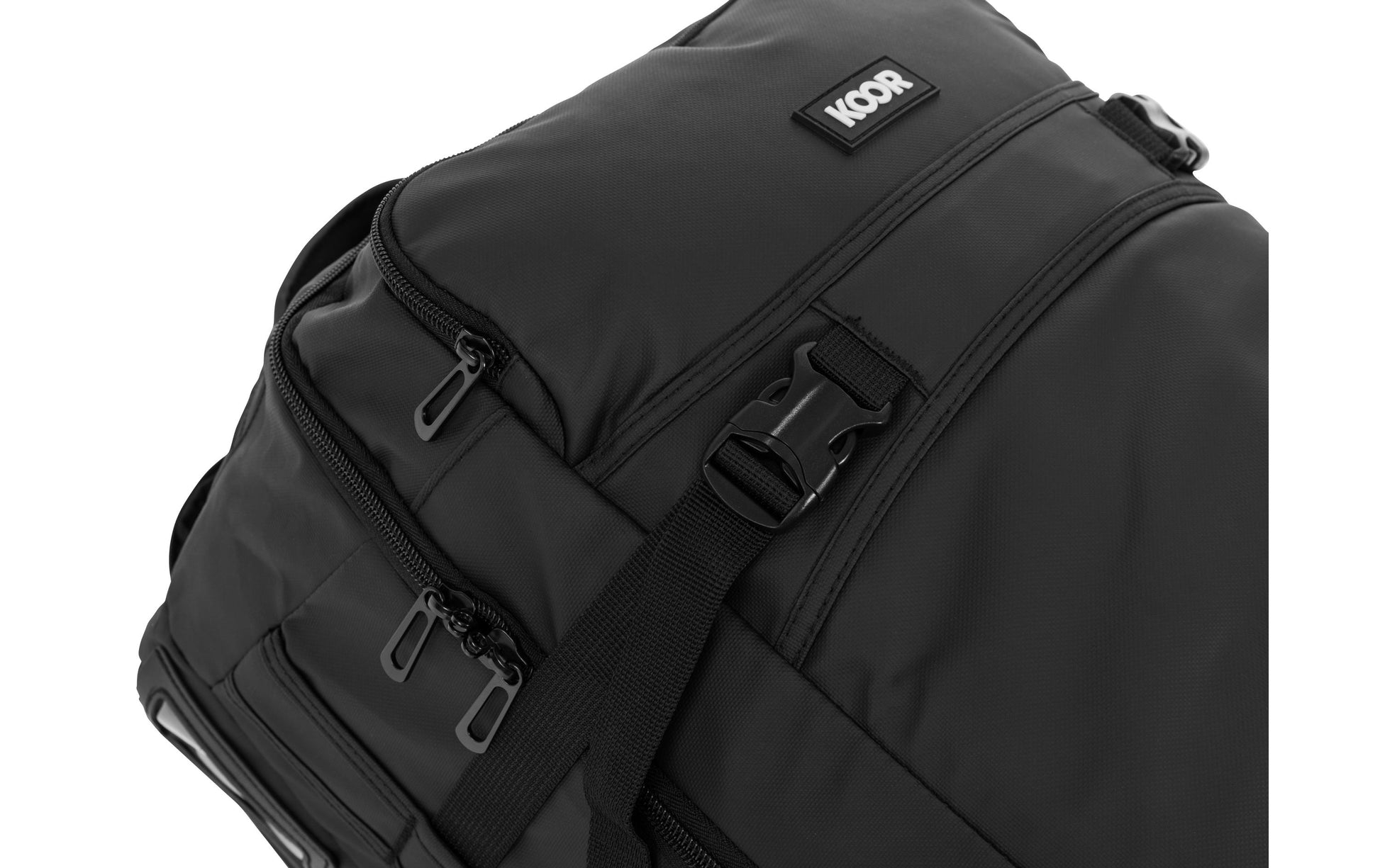 KOOR Handgepäck-Trolley JIIBS 50 – 50 l, Weichschale rPET, 2 Rollen, Schwarz, 32 × 55 × 24 cm