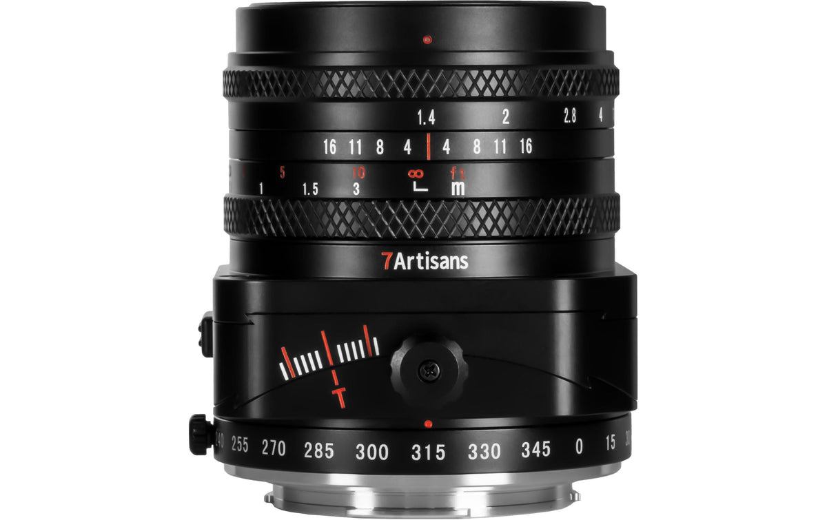 7artisans Tilt-shift 50mm f/1.4 Objektiv – für Fujifilm X-Mount – Manuell, Filter 46 mm