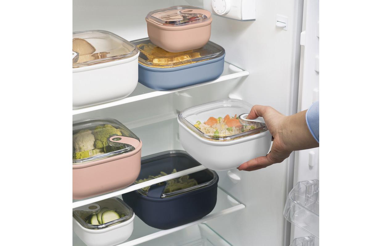 Rotho Lunchbox 1 l, 19,5 × 19,5 × 6,7 cm, Kunststoff (recycelt), dunkelblau