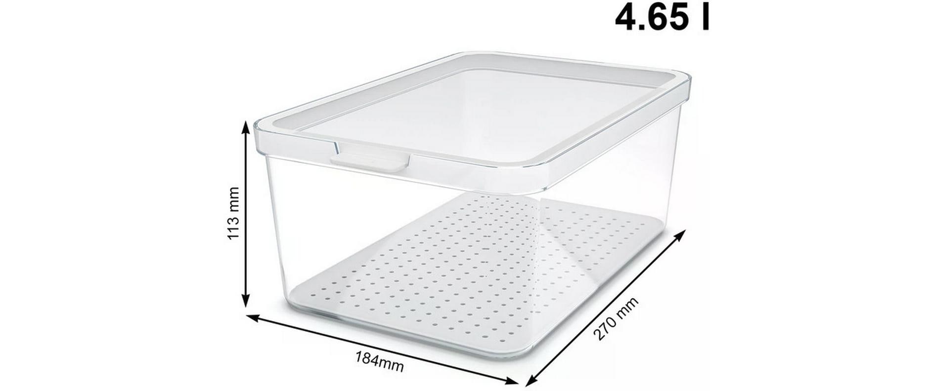Rotho Kühlschrank-Organizer-Set Cauma – 5-teilig – 1,15 l – SAN – transparent – BPA-frei