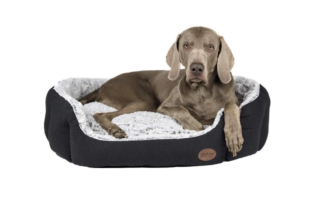 Nobby Comfort Cacho Nest-Haustierbett – 86 × 70 × 24 cm, Mikrofaser, Dunkelgrau