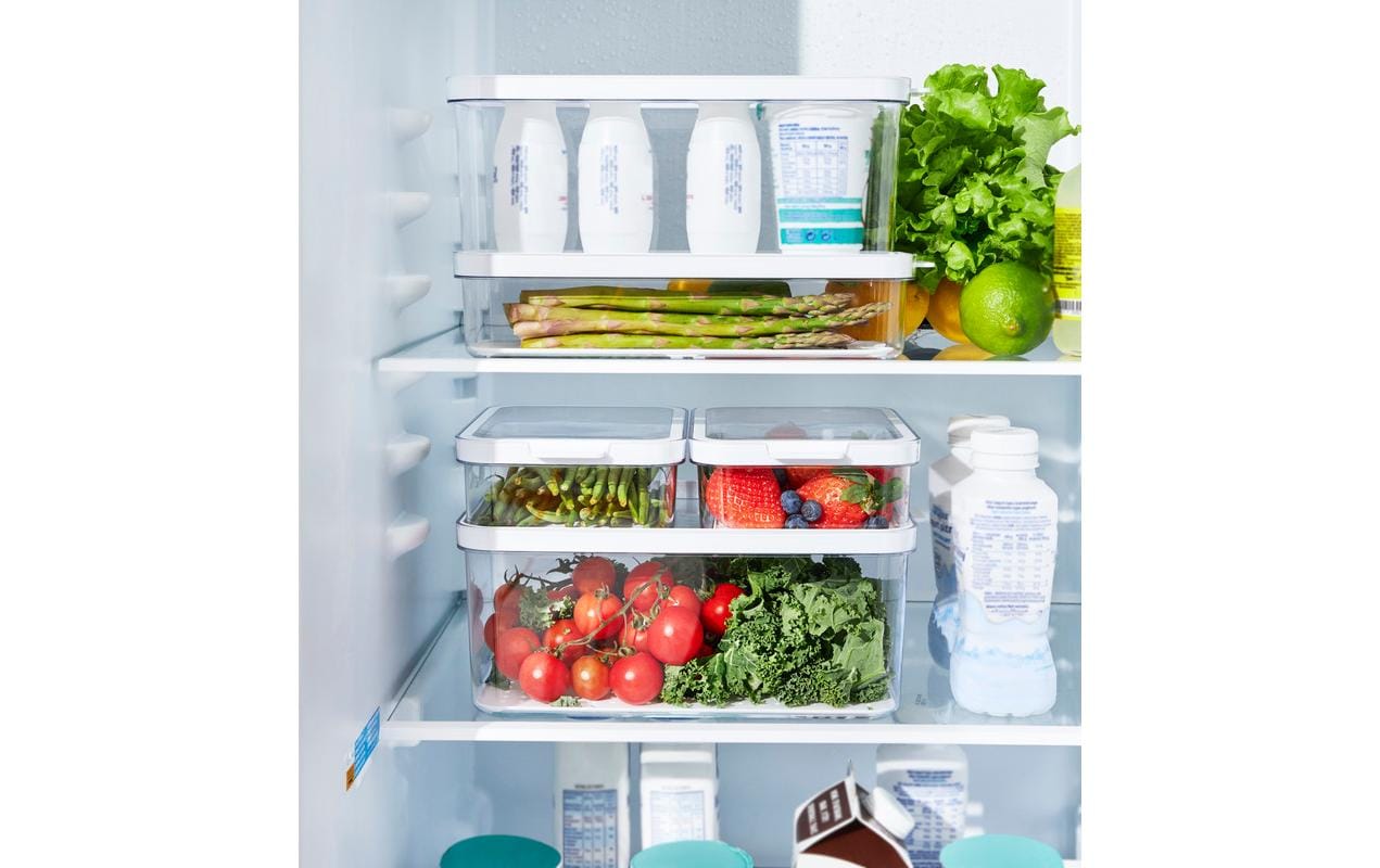 Rotho Kühlschrank-Organizer-Set Cauma – 5-teilig – 1,15 l – SAN – transparent – BPA-frei