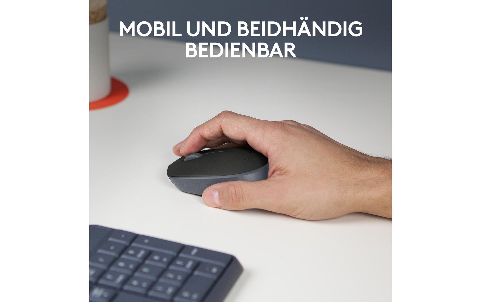 Logitech B170 – Maus – Kabellos (2,4 GHz), beidhändig, Schwarz