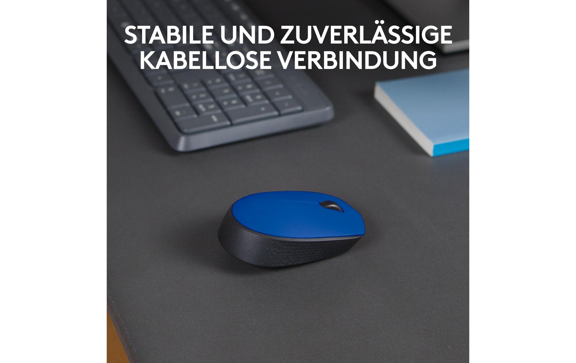 Logitech M171 – Maus – Kabellos (2,4 GHz), beidhändig, Blau