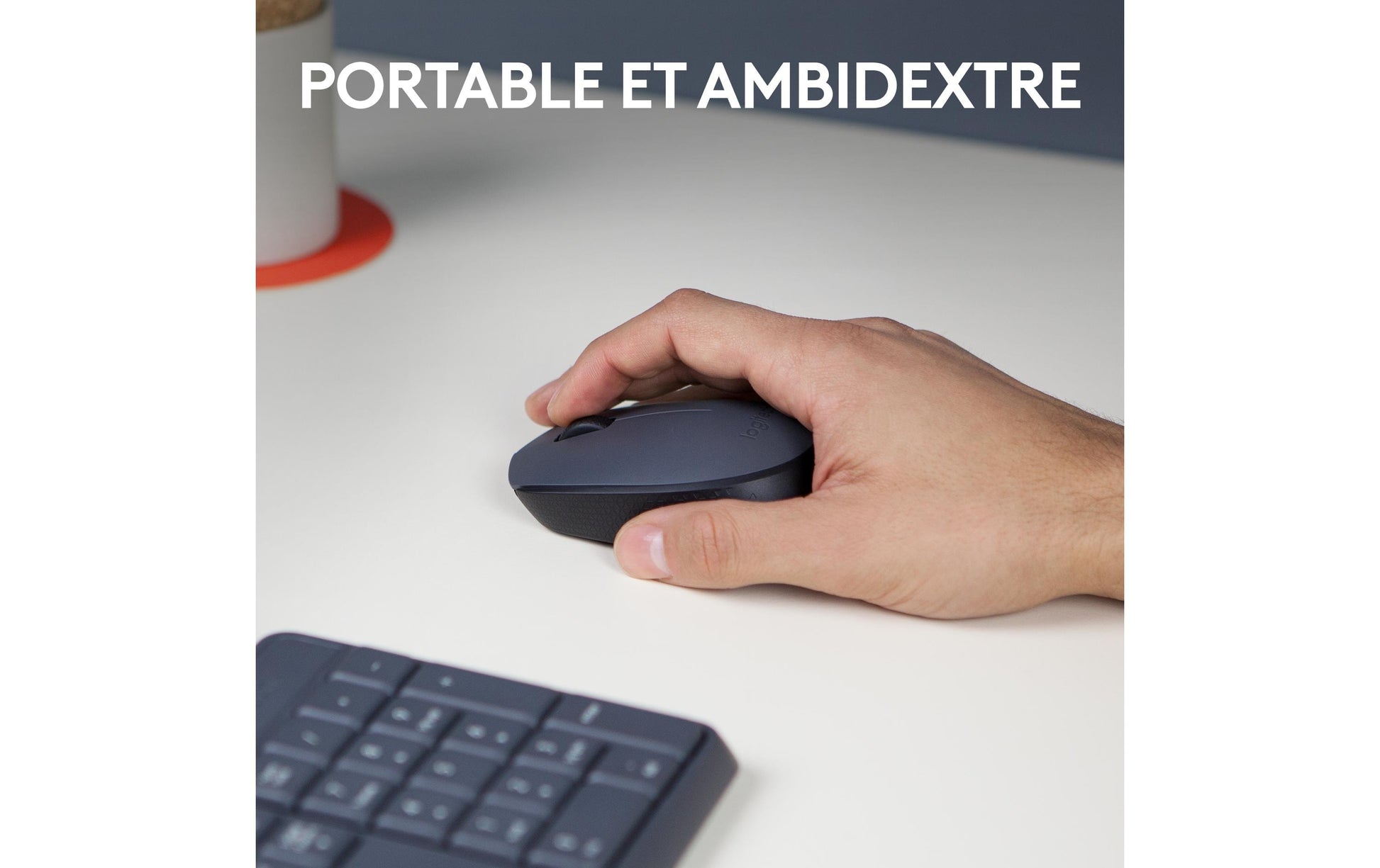 Logitech M170 – Maus – Kabellos (2,4 GHz), 1000 DPI, beidhändig, Grau