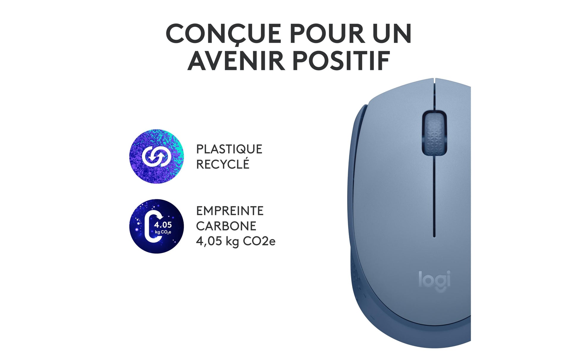 Logitech M171 – Maus – Kabellos (2,4 GHz), Beidhändig, Blau