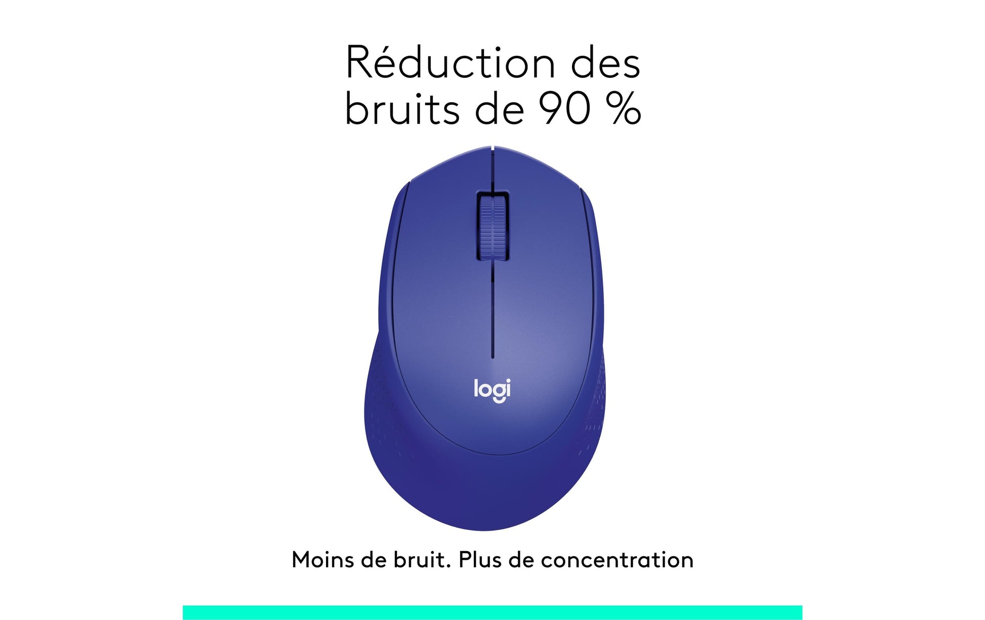Logitech M330 Silent Plus – Maus – Kabellos (2,4 GHz), 1000 DPI, Rechts, Blau