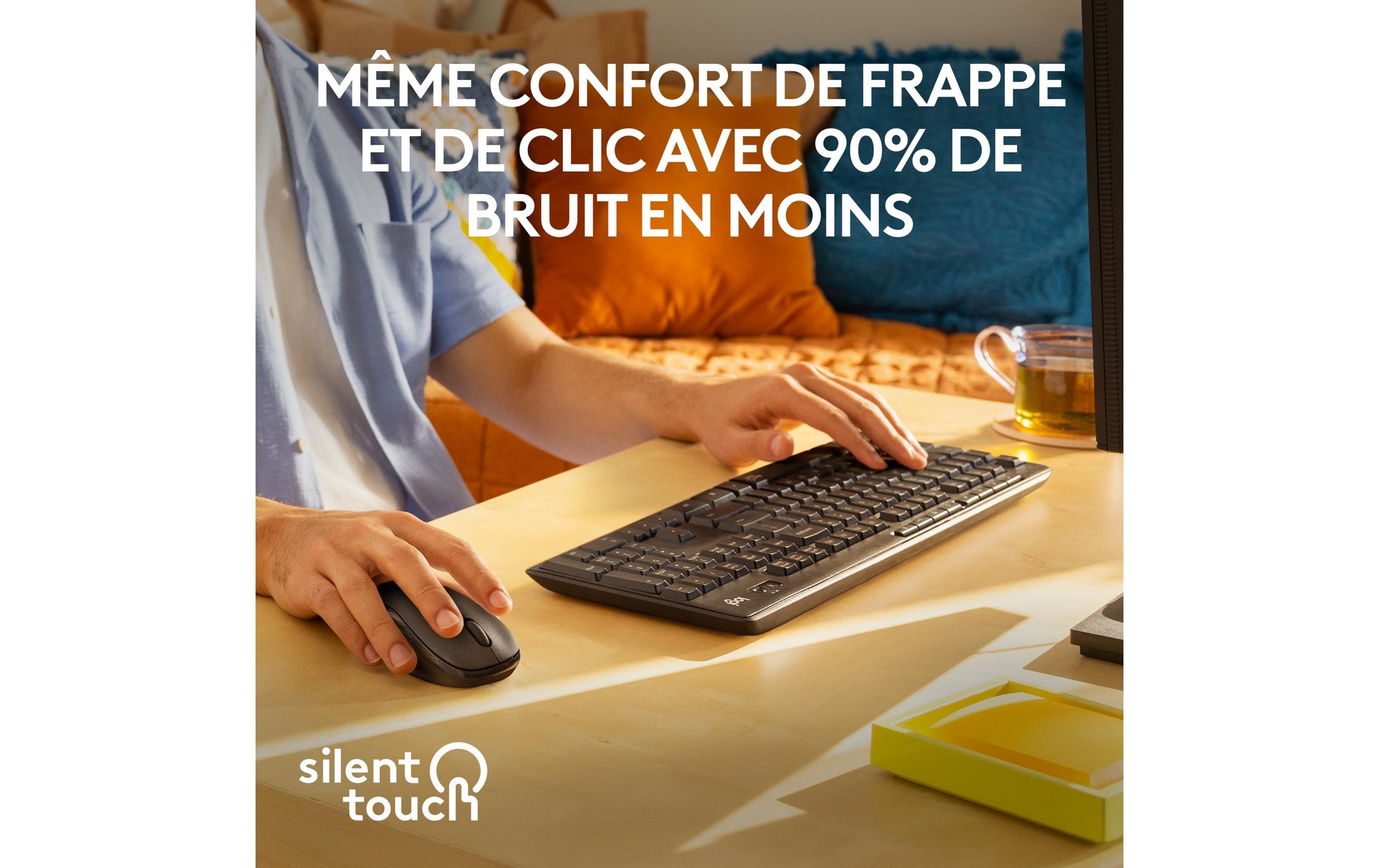 Logitech MK295 Silent – Tastatur-Maus-Set – 2,4 GHz USB-A (Nano-Empfänger) – QWERTY (US-INT) – Graphit
