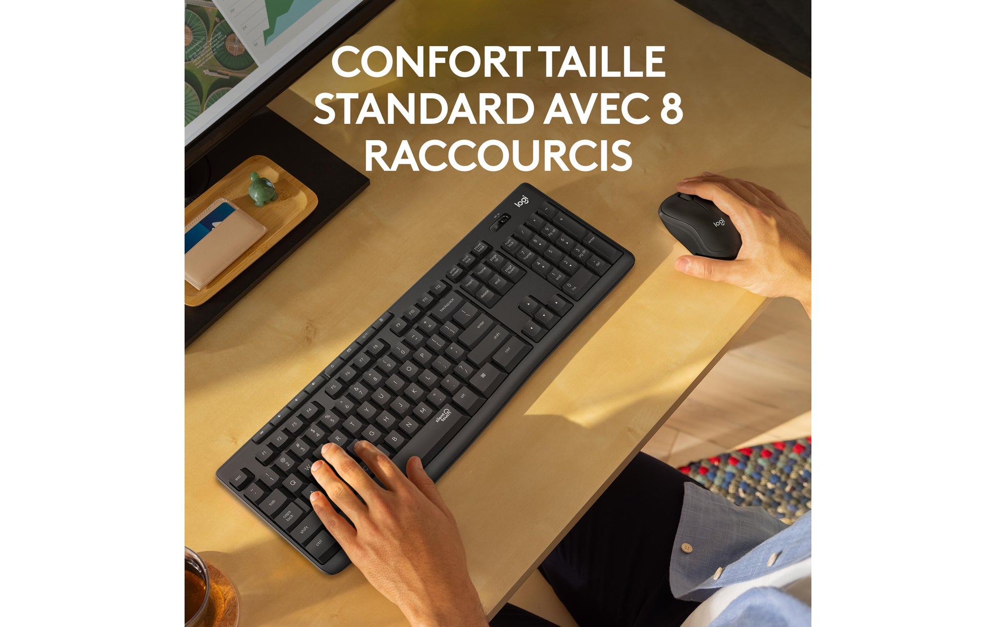 Logitech MK295 Silent – Tastatur-Maus-Set – 2,4 GHz USB-A (Nano-Empfänger) – QWERTY (US-INT) – Graphit