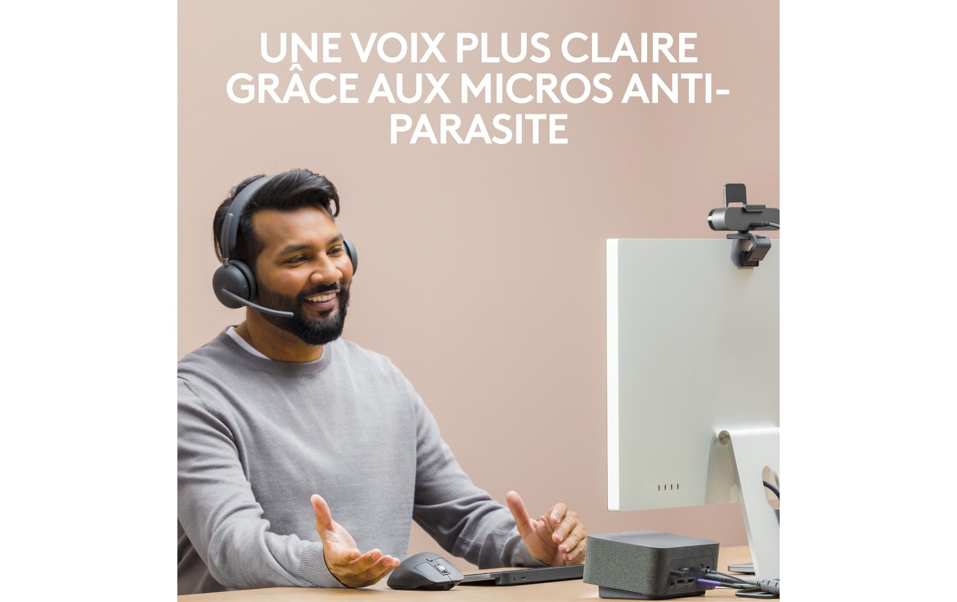 Logitech Zone Wireless 2 Office-Headset – On-Ear, Kabel + BT, ANC, MS Teams zertifiziert, mit USB-C-Dongle, Graphit