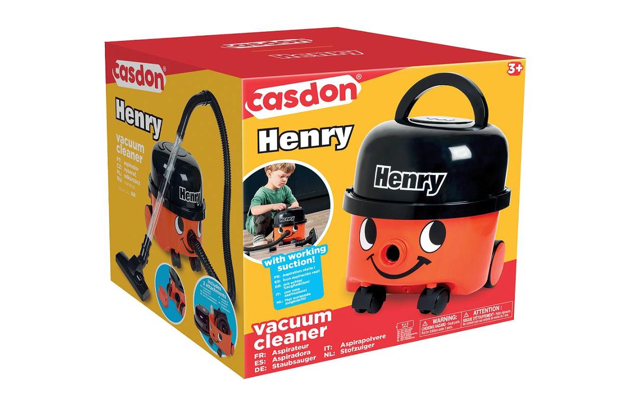 Casdon Henry Spielzeug-Staubsauger – Batteriebetrieben, 4× C – 21,3 × 22,0 × 22,5 cm – ab 3 Jahren