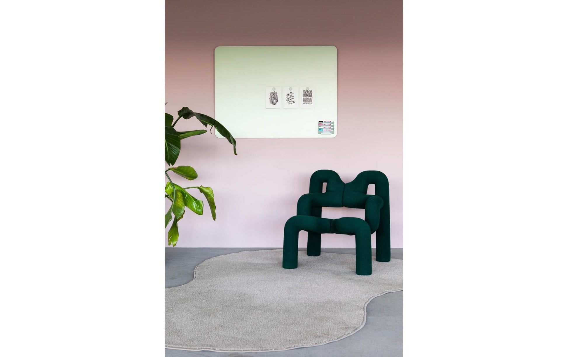 Legamaster Whiteboard – 120 × 90 cm, Glas, magnetisch, Wandmontage, inkl. Magnete, Montagesatz, Marker