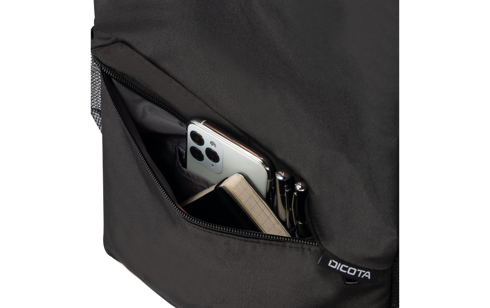 DICOTA Notebook-Rucksack ONE D32085-RP – rPET-Polyester – Schwarz, 275 × 120 × 440 mm