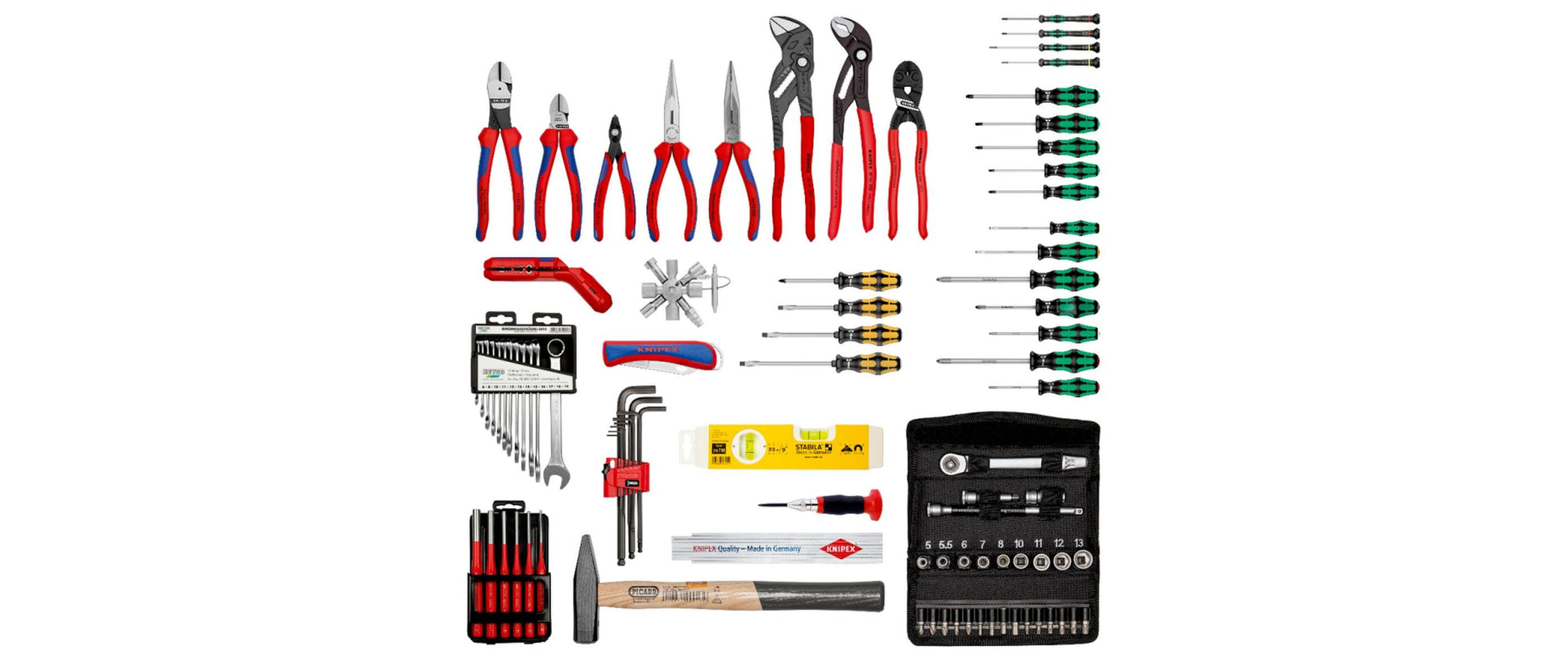 Knipex Robust45 Move Werkzeugkoffer Mechanik – 90-teilig, Nutzinhalt 45 l, Bügelverschluss