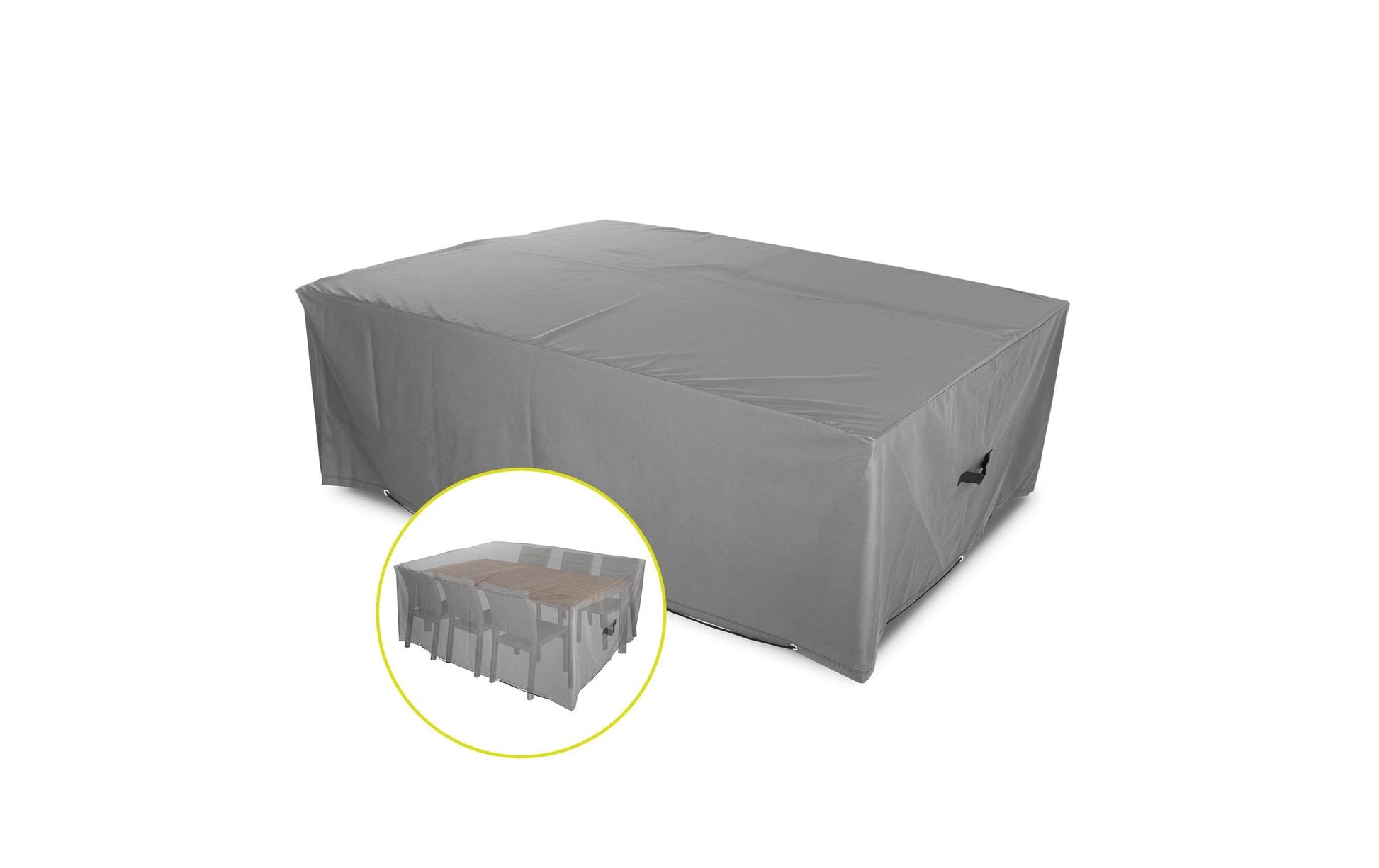 Hoberg Abdeckhaube 2000 × 1600 × 700 mm – Grau – für Gartenmöbel