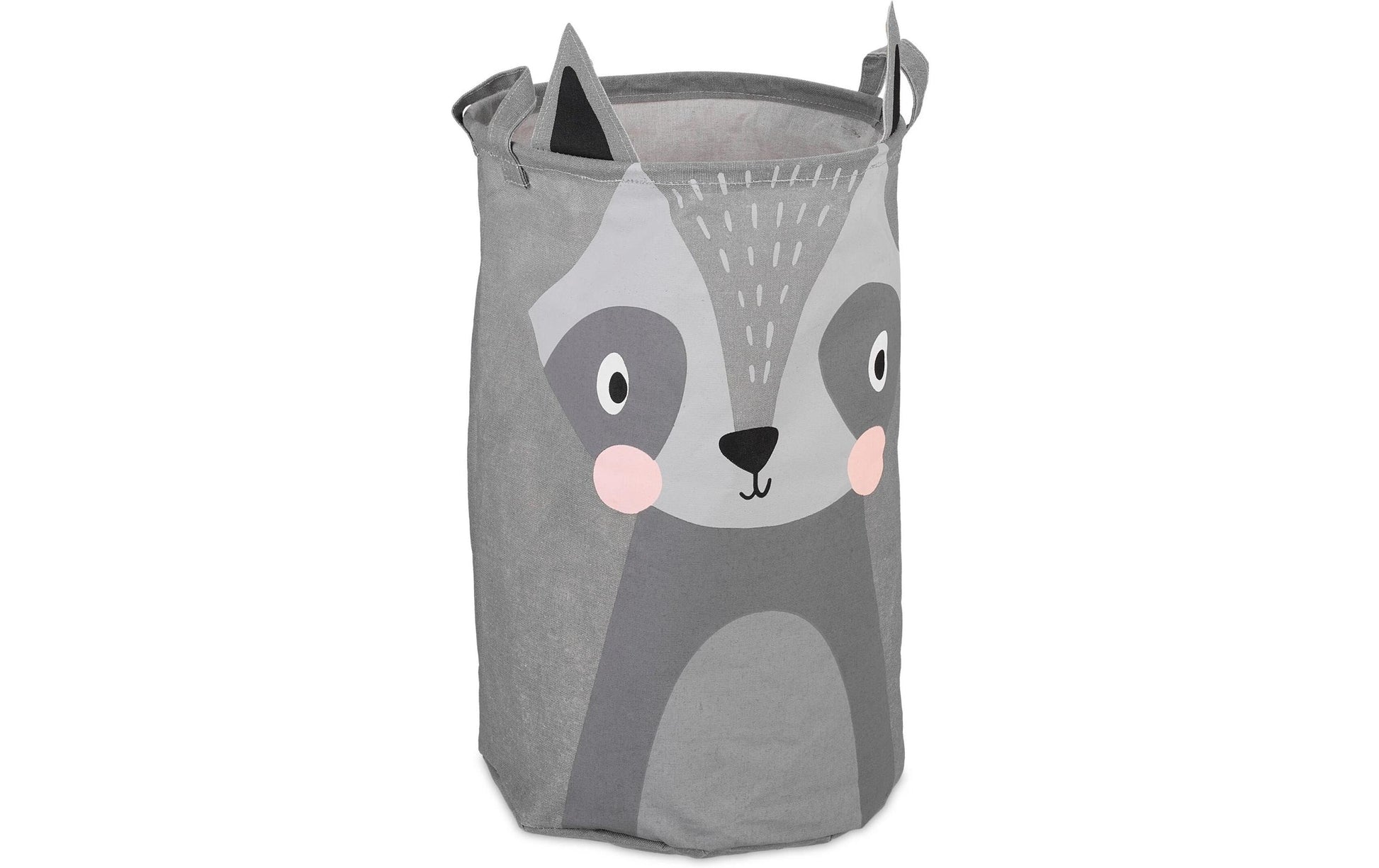 Relaxdays Aufbewahrungskorb – Baumwolle – Schwarz/Grau/Pink/Weiss – Ø 350 × 560 mm