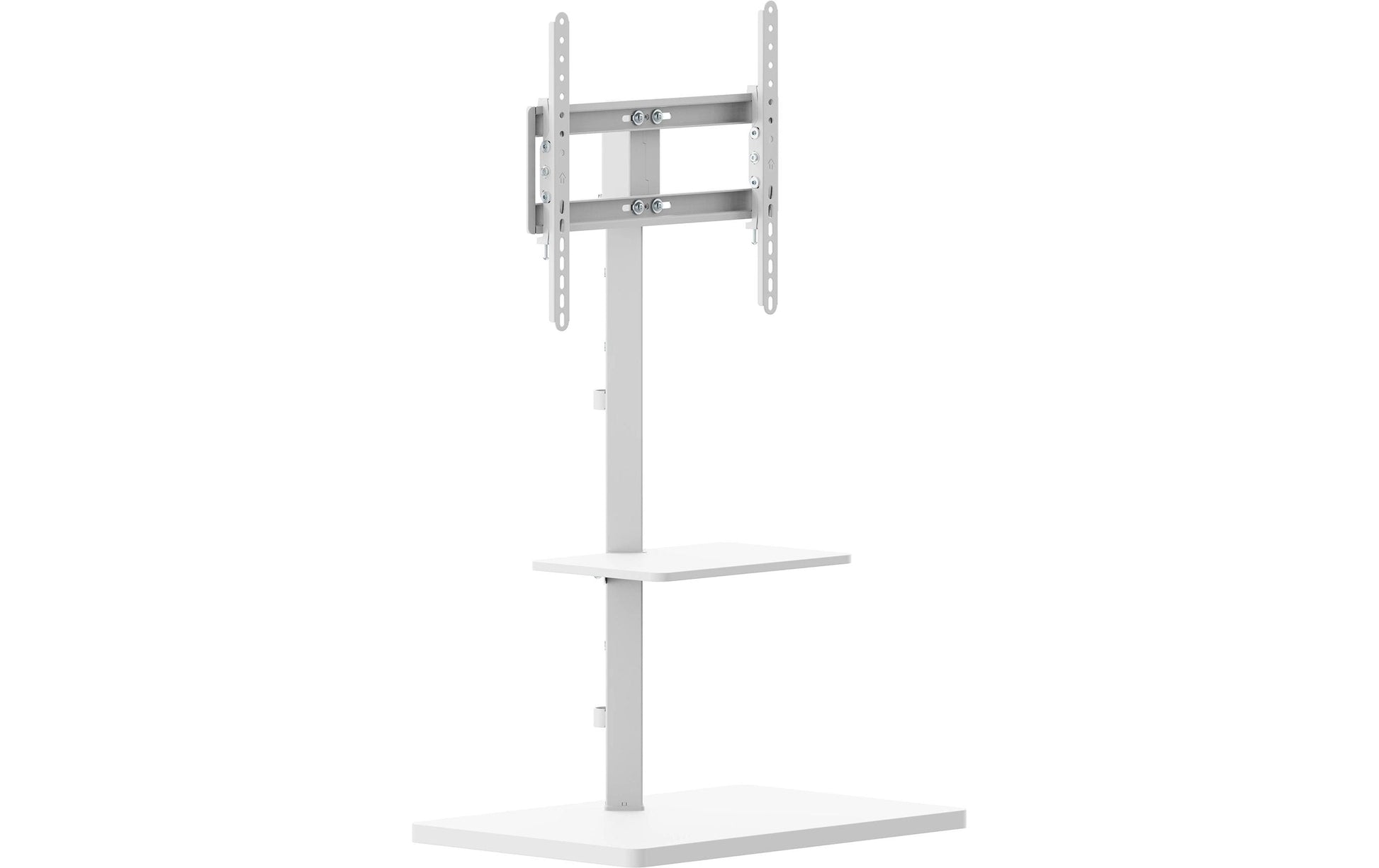 PureMounts PM-TVS-21 – Displayständer, neigbar, höhenverstellbar, bis 65", VESA 400×200, bis 35 kg, weiss