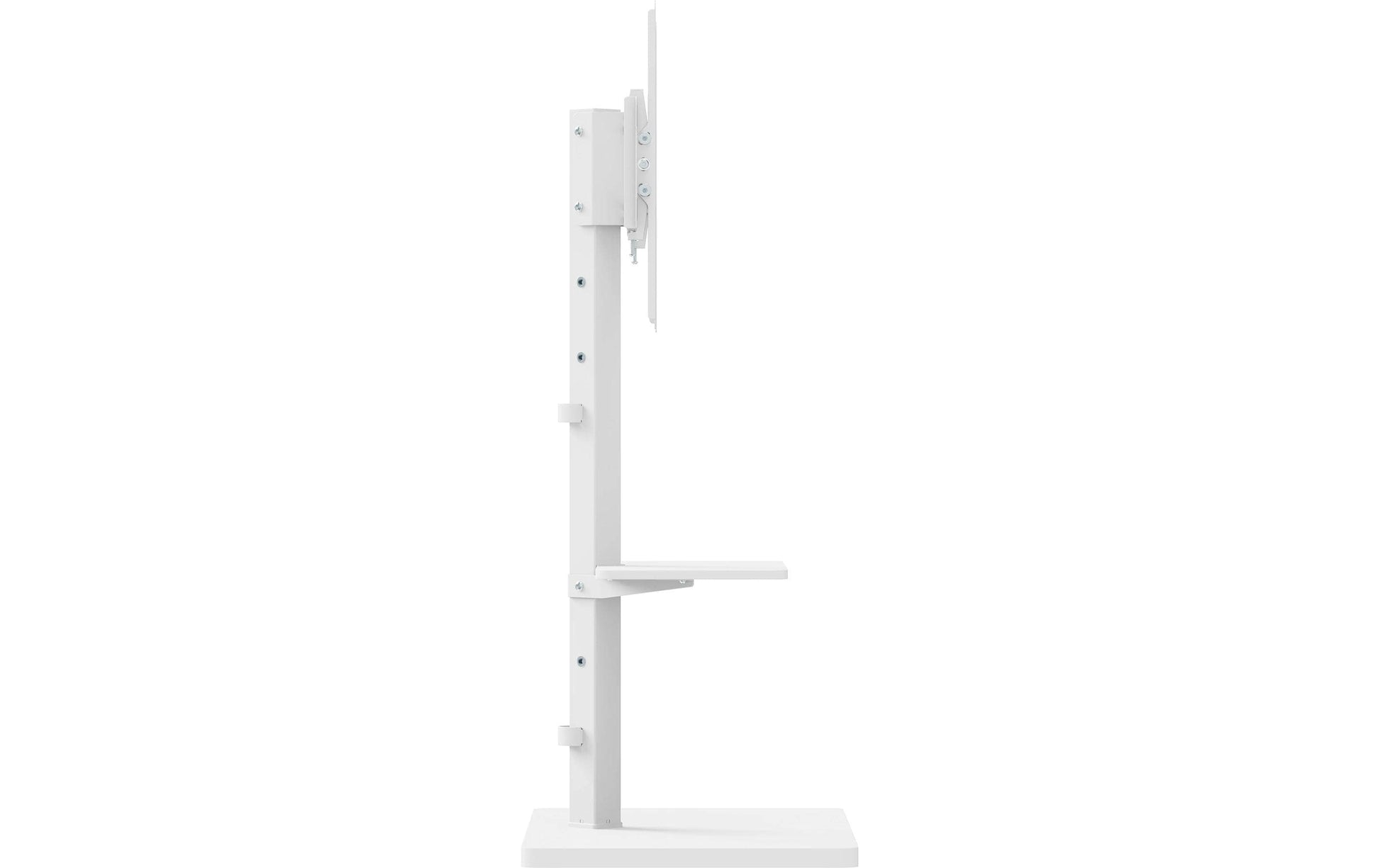 PureMounts PM-TVS-21 – Displayständer, neigbar, höhenverstellbar, bis 65", VESA 400×200, bis 35 kg, weiss