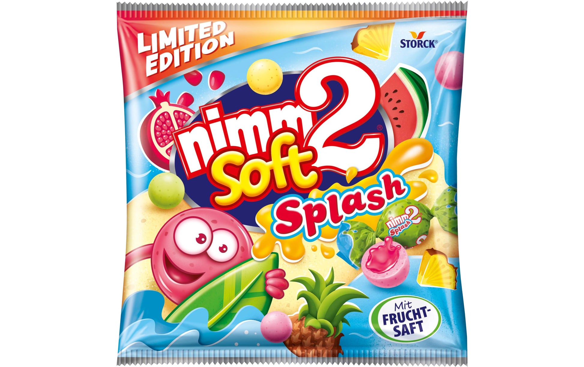 Storck Nimm2 Fruchtgummi – Soft Splash, glutenfrei – 240 g