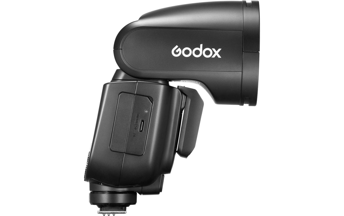 Godox V1 Pro Fujifilm TTL Aufsteckblitz – Akku 2980 mAh, ca. 500 Blitze, Blitzfolgezeit 1,5 s – für Fujifilm
